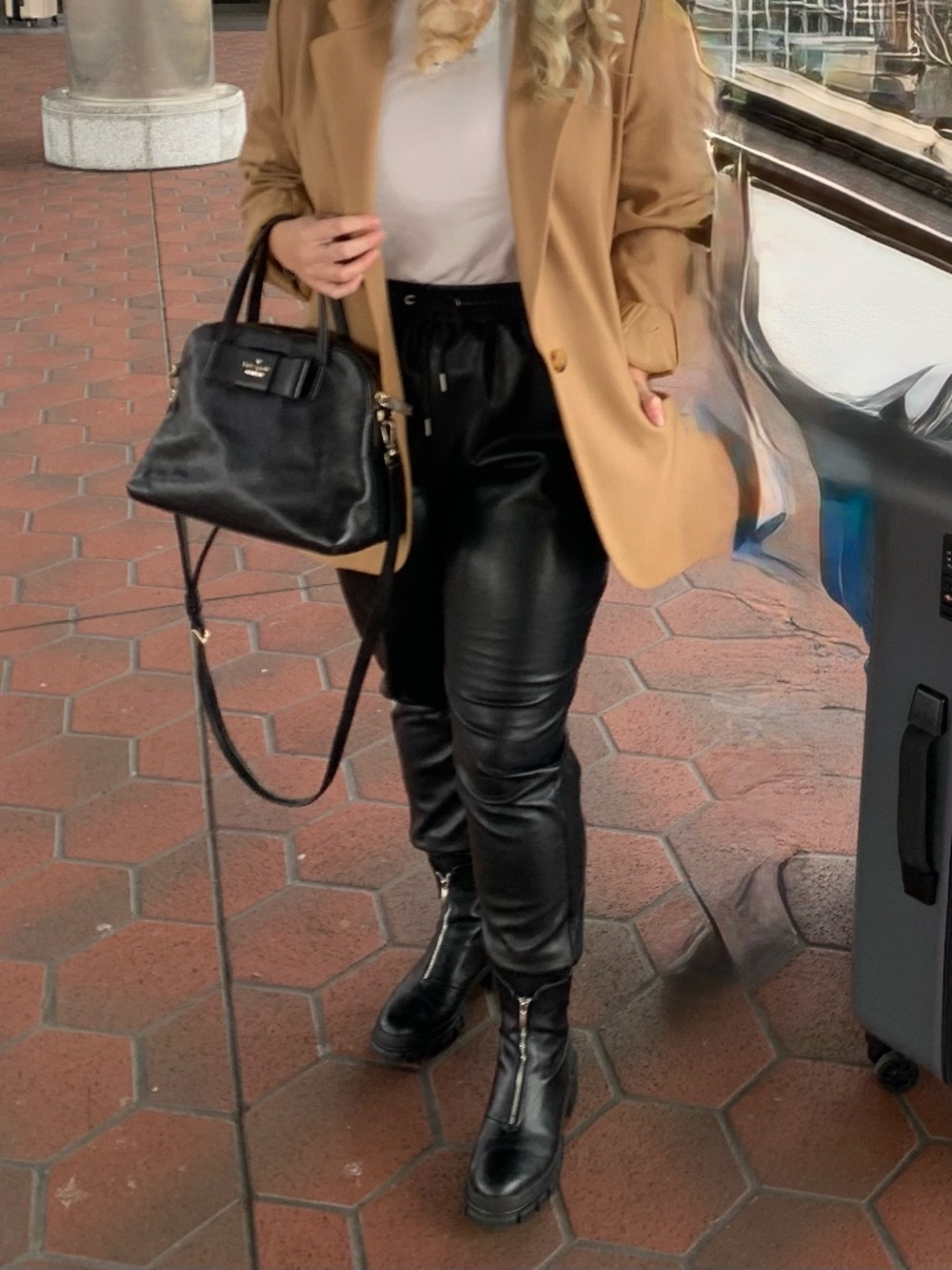 Avec Les Filles Leather Joggers
